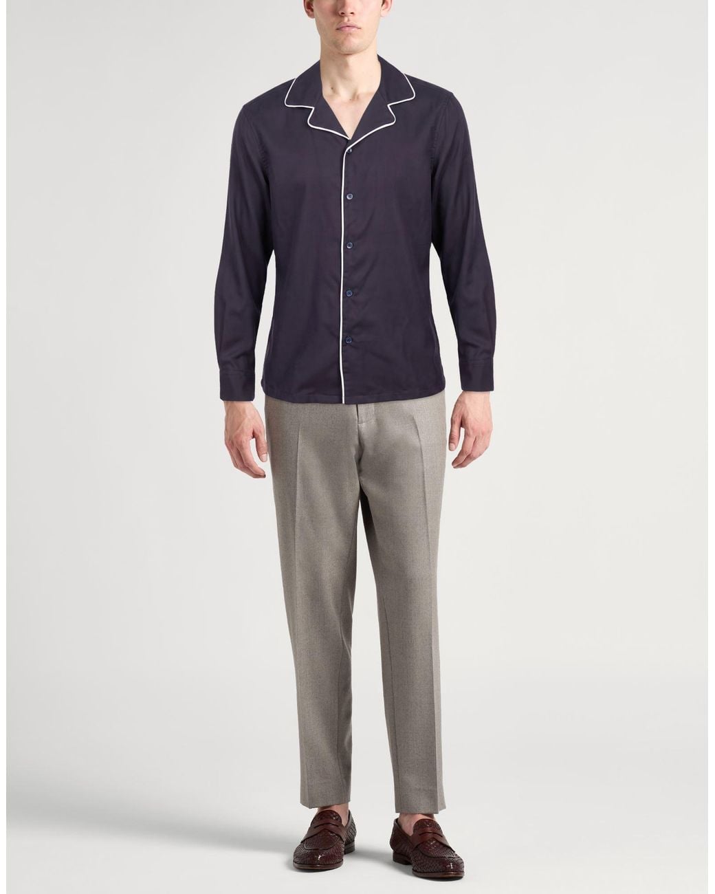Camisa Brunello Cucinelli de hombre de color Blue
