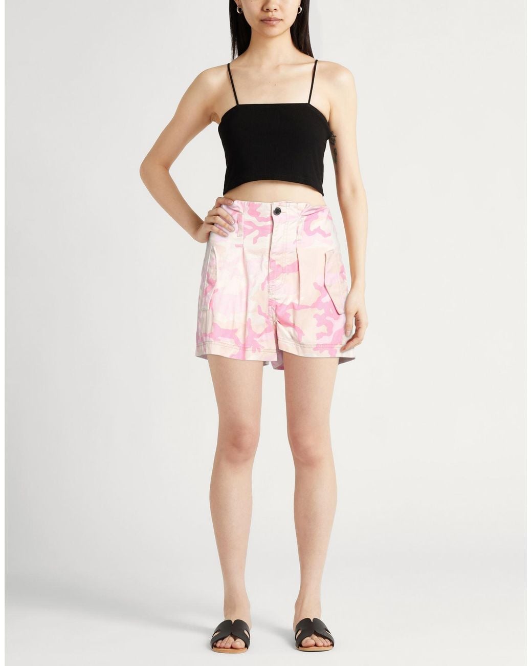 Pinko Pink Denim Shorts