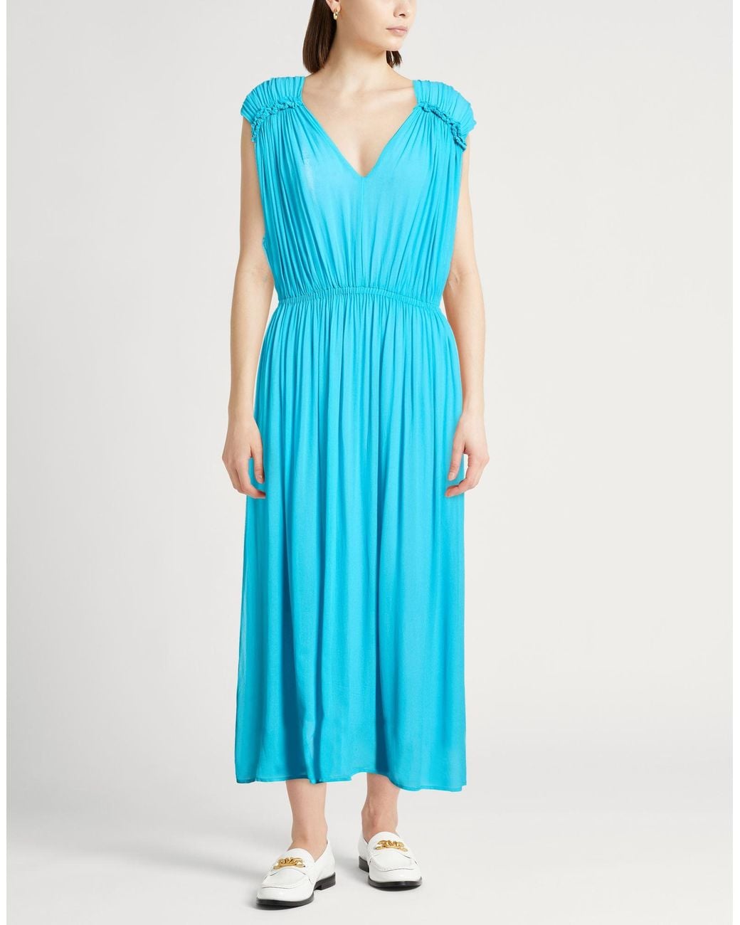 8pm Blue Midi Dress Viscose