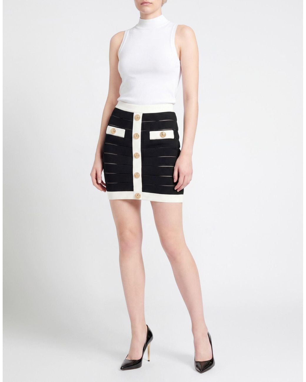 Balmain Black Mini Skirt
