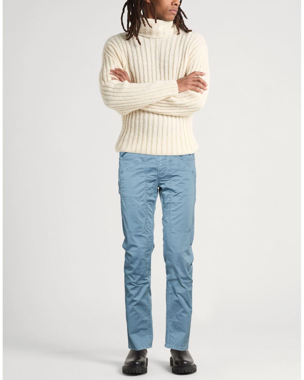 Jeckerson Blue Trouser for men