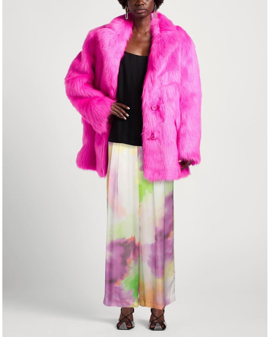 Twinset Pink U&B Pants Viscose, Acetate