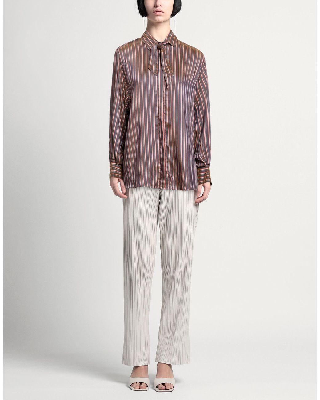 Cruna Purple Shirt Viscose, Silk