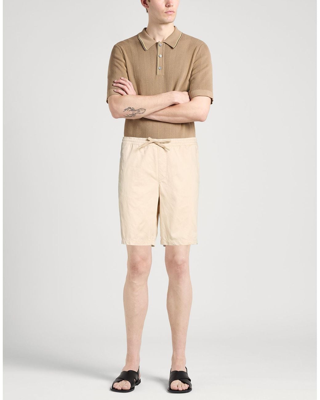 ARMANI EXCHANGE Natural Shorts & Bermuda Shorts Lyocell, Cotton for men