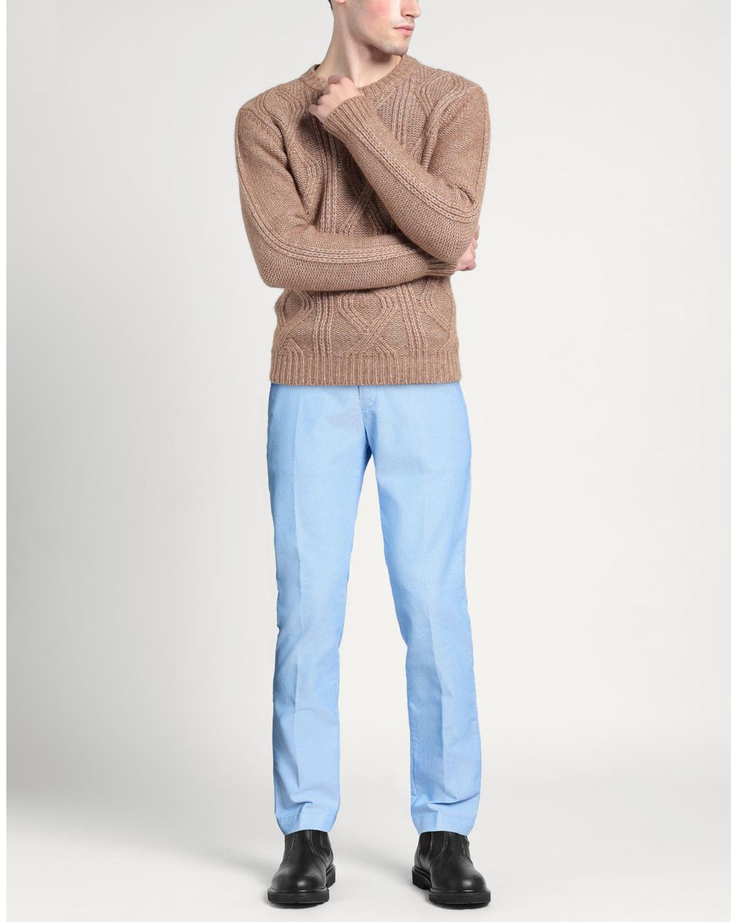 Entre Amis Blue Light Pants Cotton, Polyester, Elastane for men
