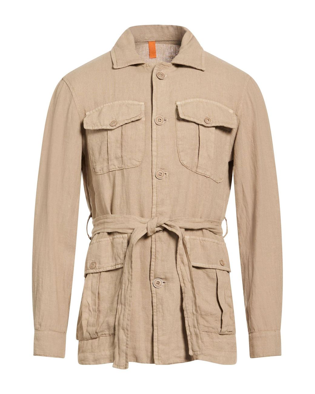 Gazzarrini Natural Khaki Jacket Linen for men