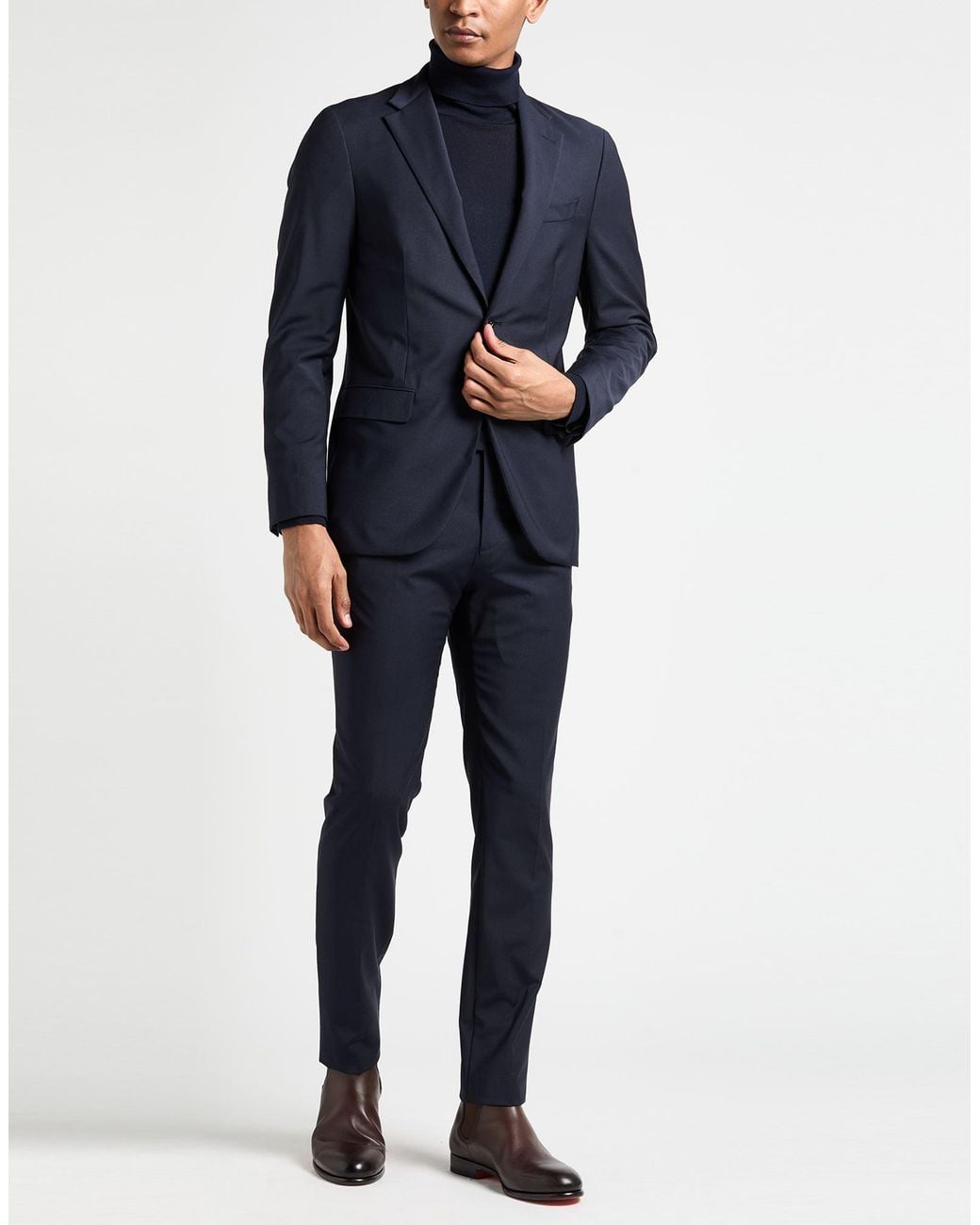 Boglioli Blue Suit Wool, Elastane for men