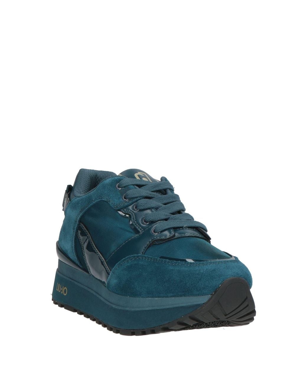 Liu Jo Blue Sneakers Leather, Textile Fibers, Synthetic Material