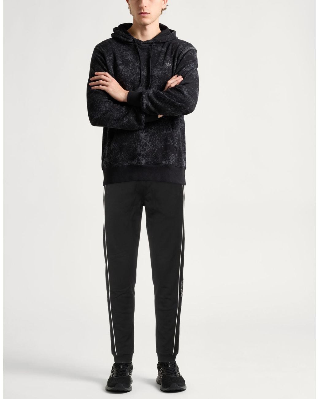 EA7 Black Pants Cotton for men