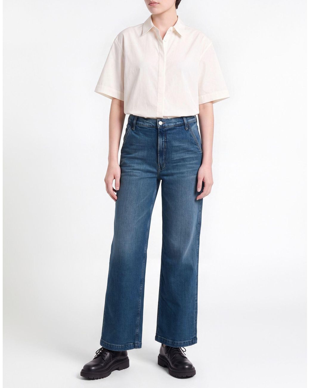Mother Blue Jeans Cotton, Elastane