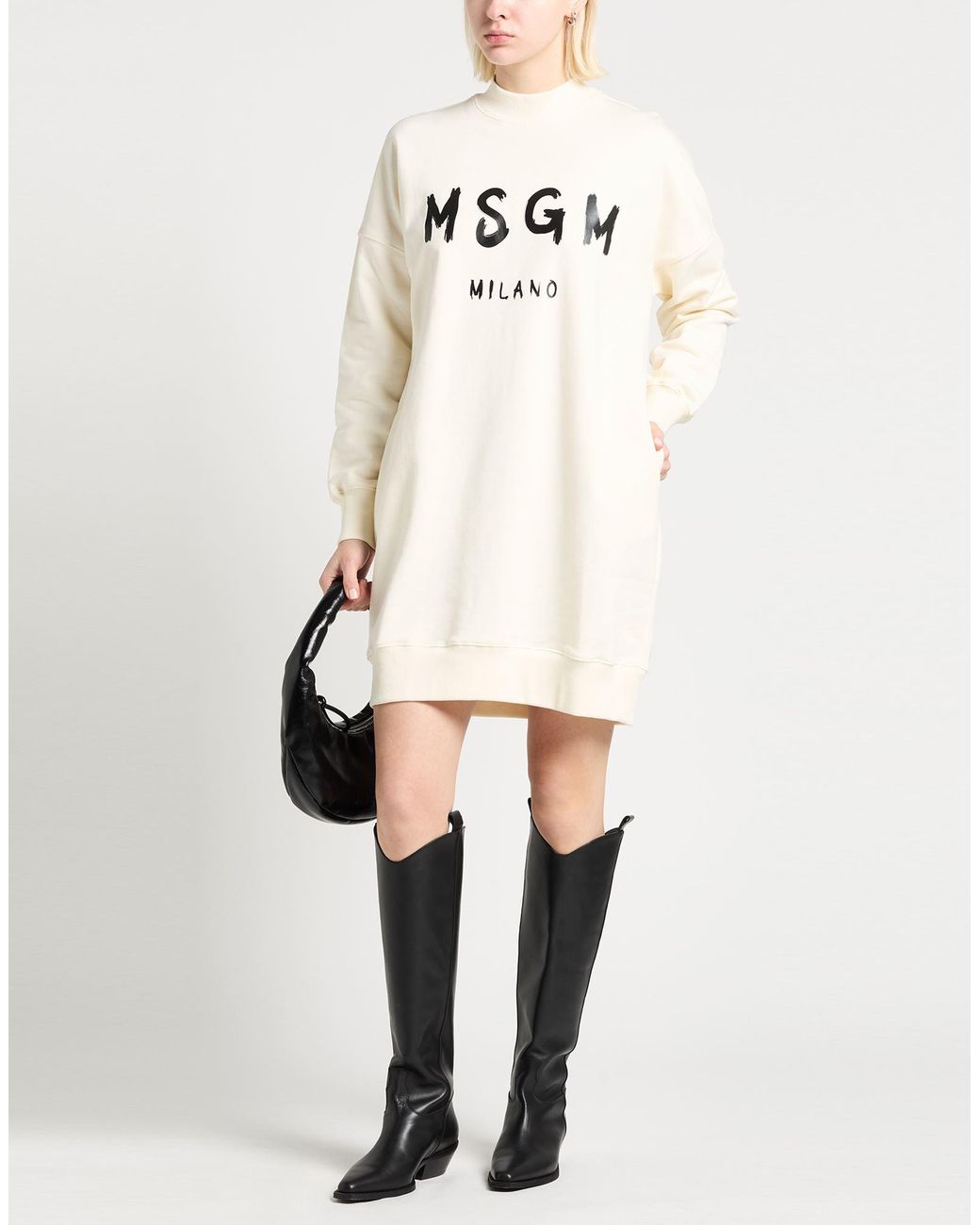 MSGM White Mini Dress Cotton