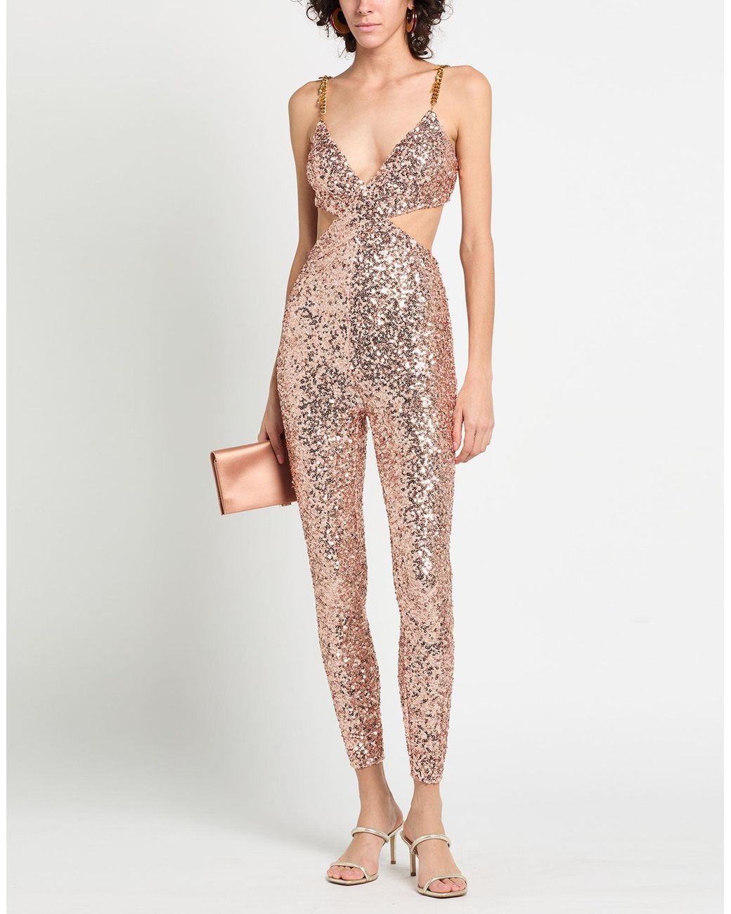 Elisabetta Franchi Pink Jumpsuit Polyester, Elastane