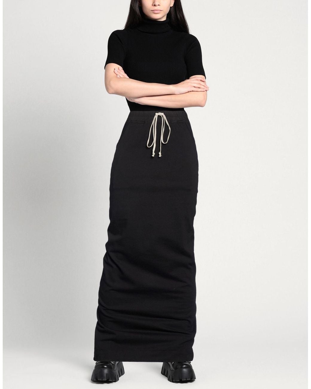 Rick Owens Black Maxi Skirt