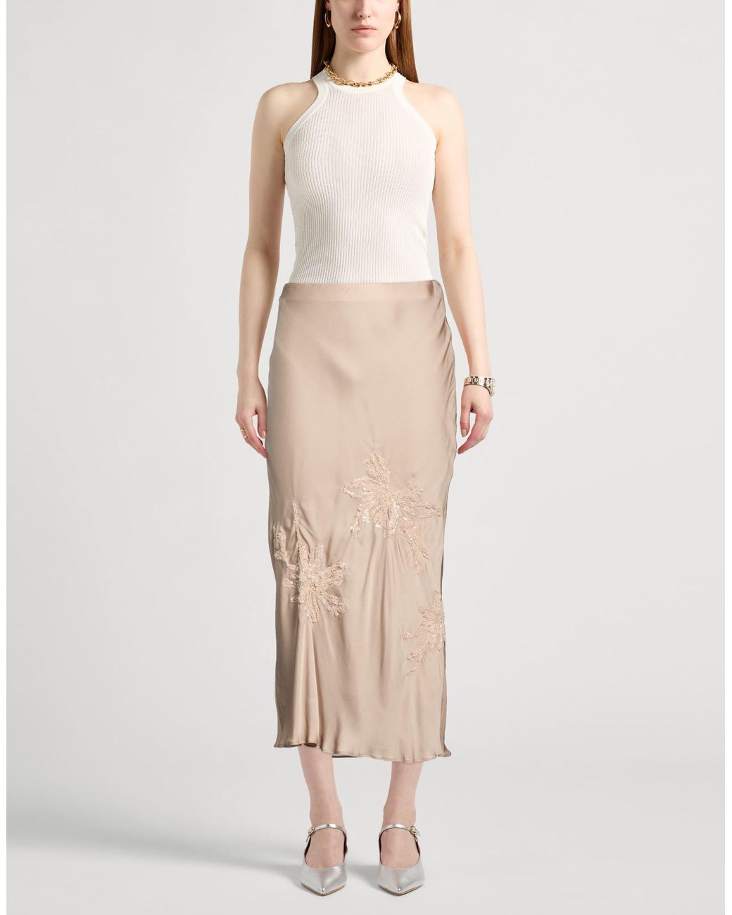 Kaos Natural Midi Skirts