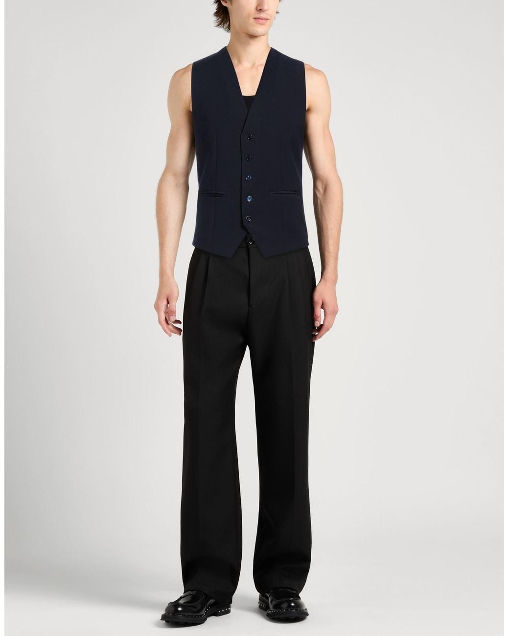 Daniele Alessandrini Blue Waistcoat for men