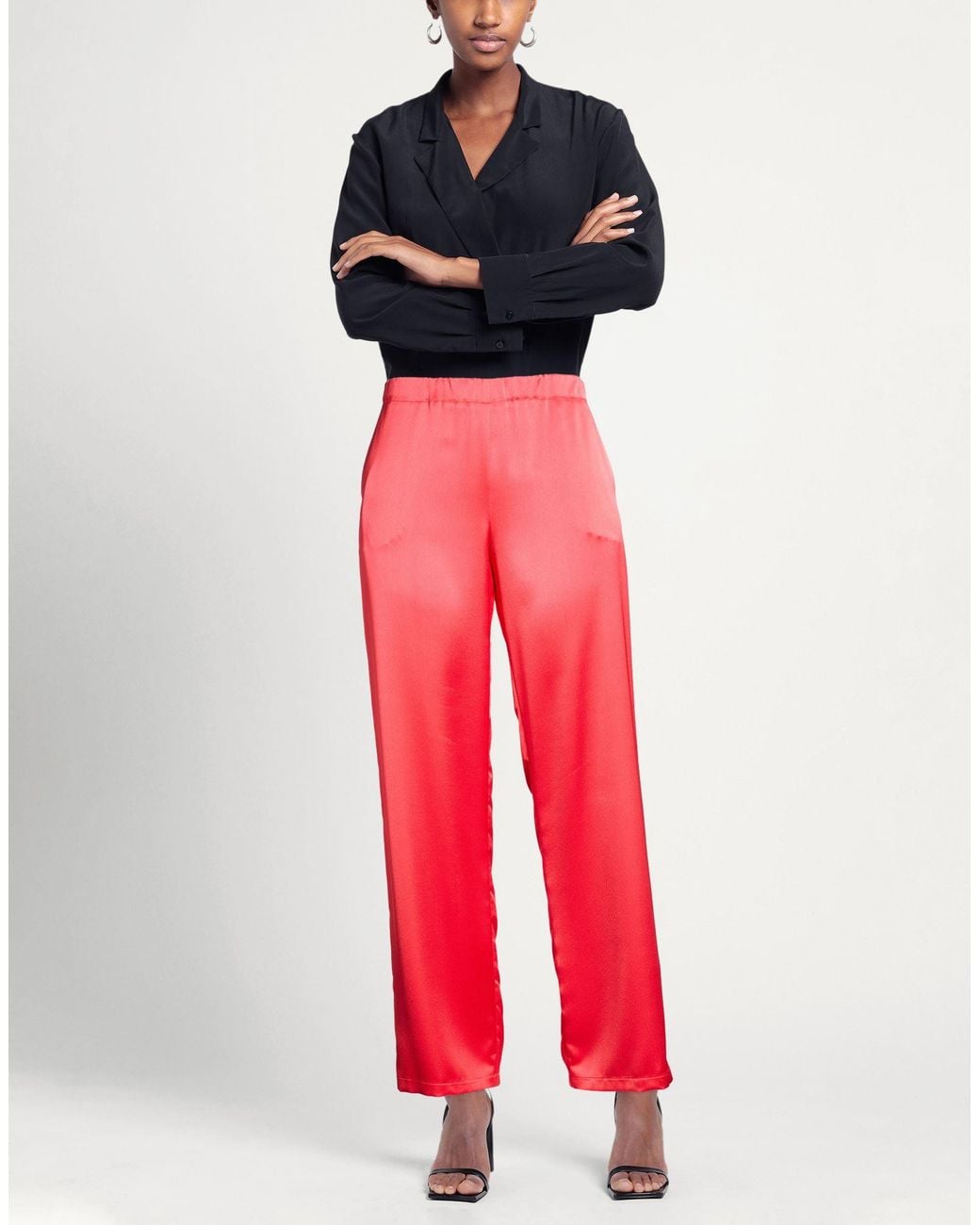 Compagnia Italiana Red Pants Polyester