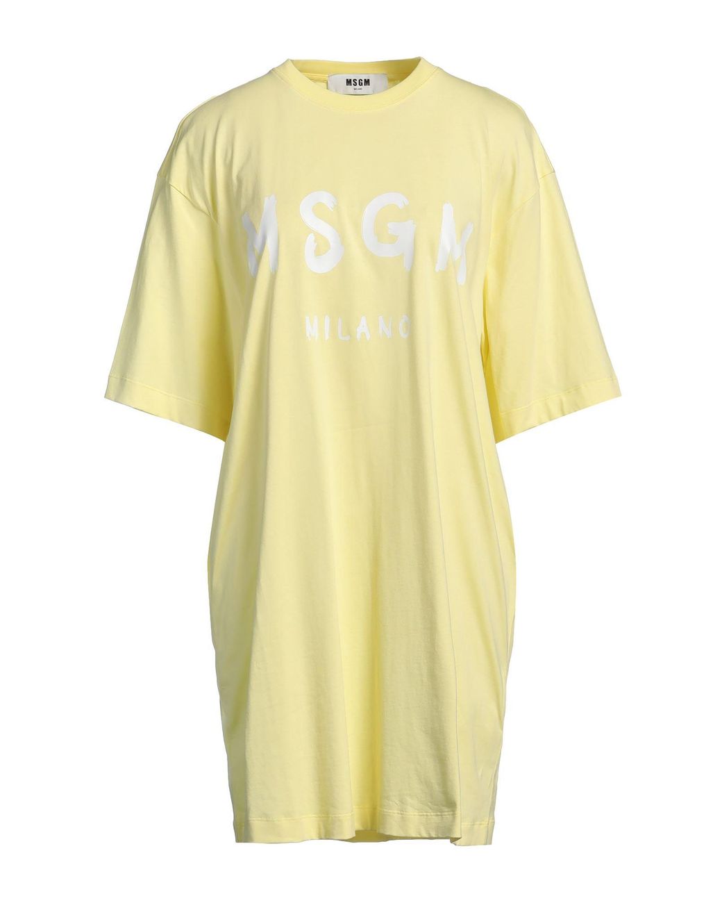 MSGM Yellow Mini Dress Cotton