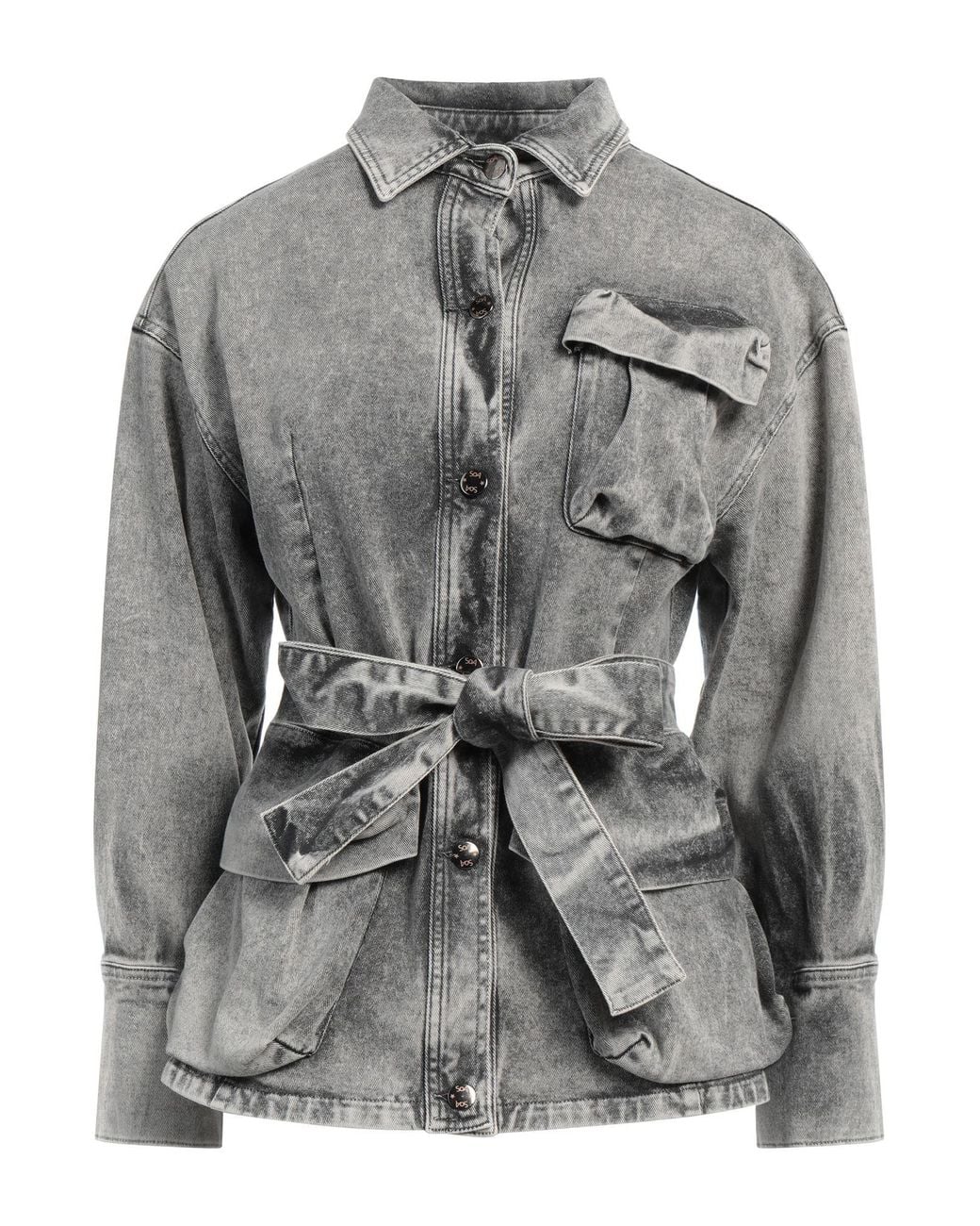 Soallure Gray Denim Outerwear