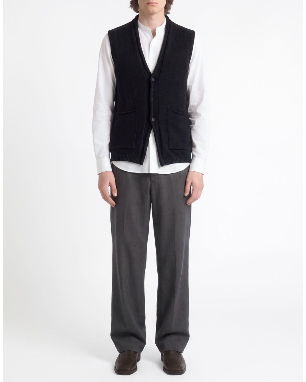 Transit Black Cardigan Virgin Wool for men
