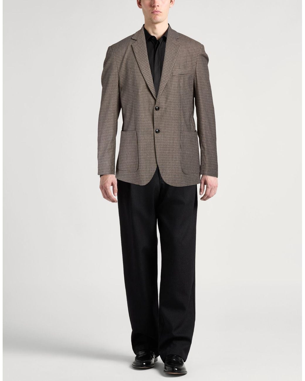 Liu Jo Brown Blazer Polyester, Acrylic, Viscose, Wool, Elastane for men