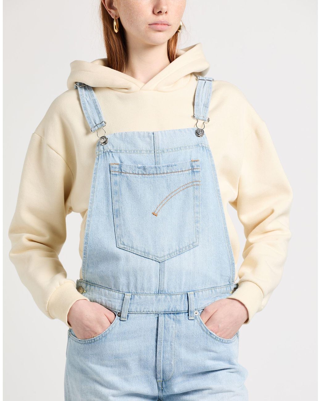Dondup Blue Overalls Cotton