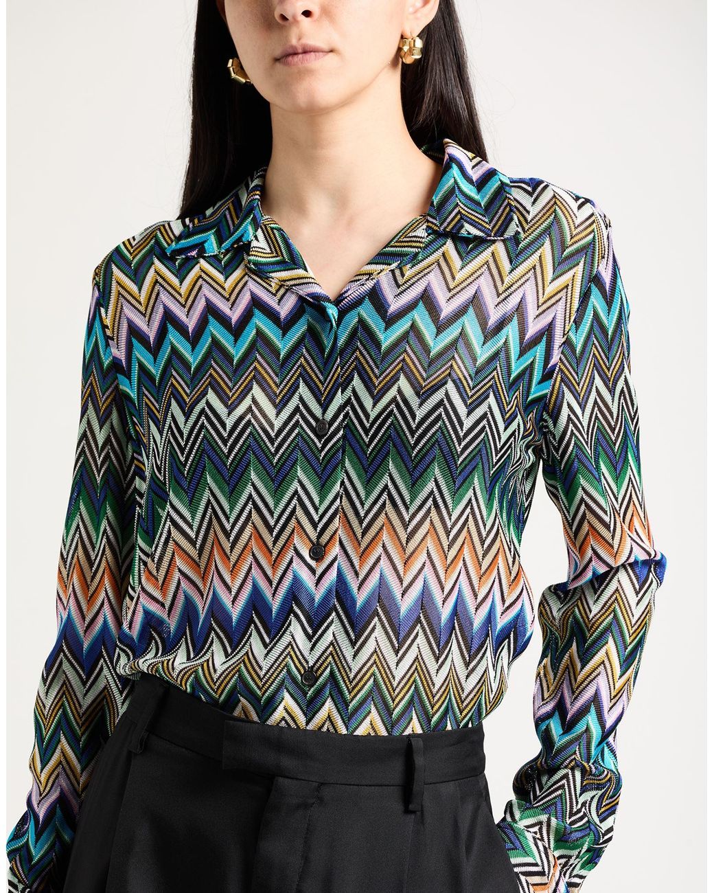 Missoni Blue Shirt Viscose