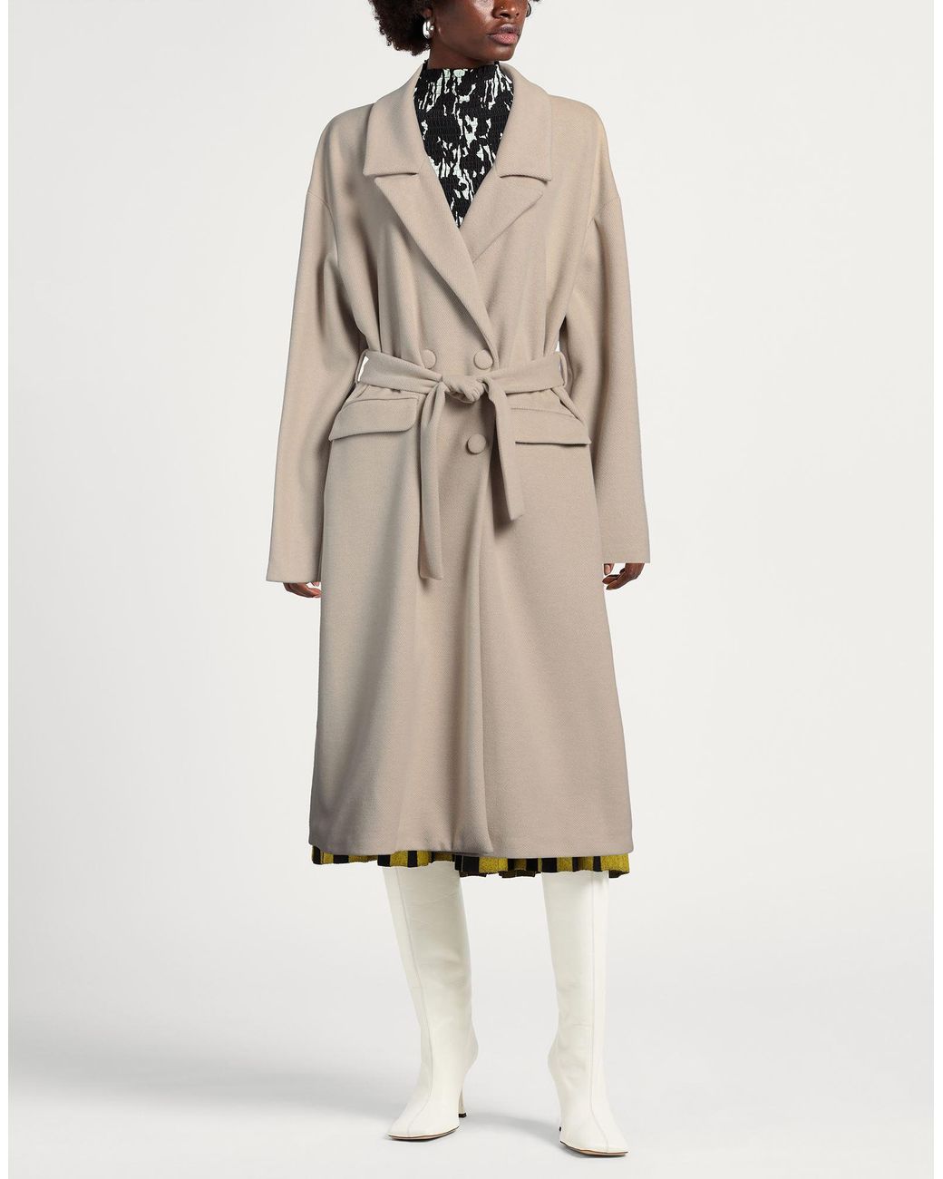 Cristinaeffe Natural Coat Polyester, Viscose