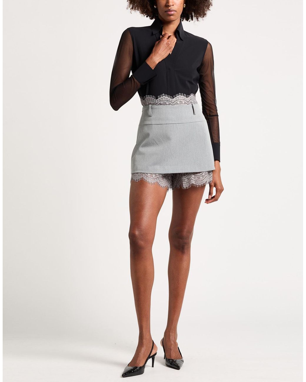 La Petite Robe Di Chiara Boni Black Shirt Polyamide, Elastane