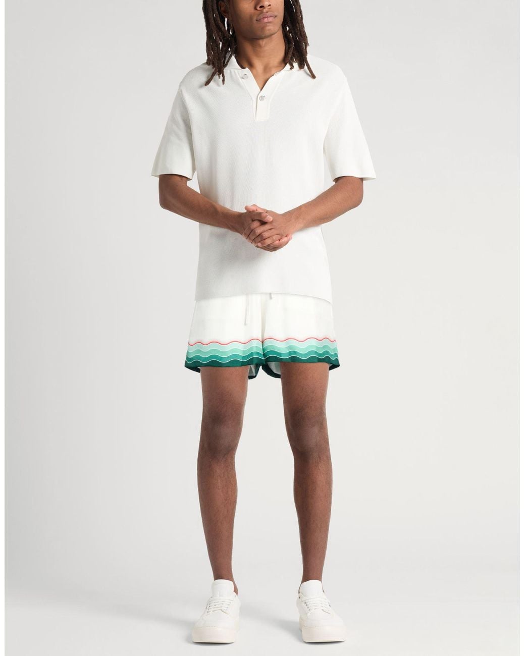 Casablanca Green Shorts & Bermuda Shorts Silk for men