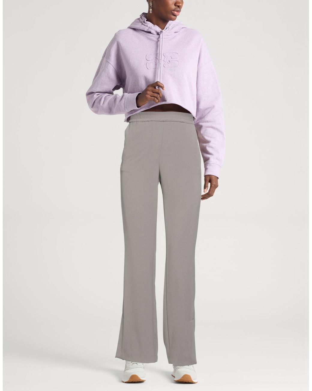 Kaos Gray Taupe Pants Polyester, Viscose, Elastane