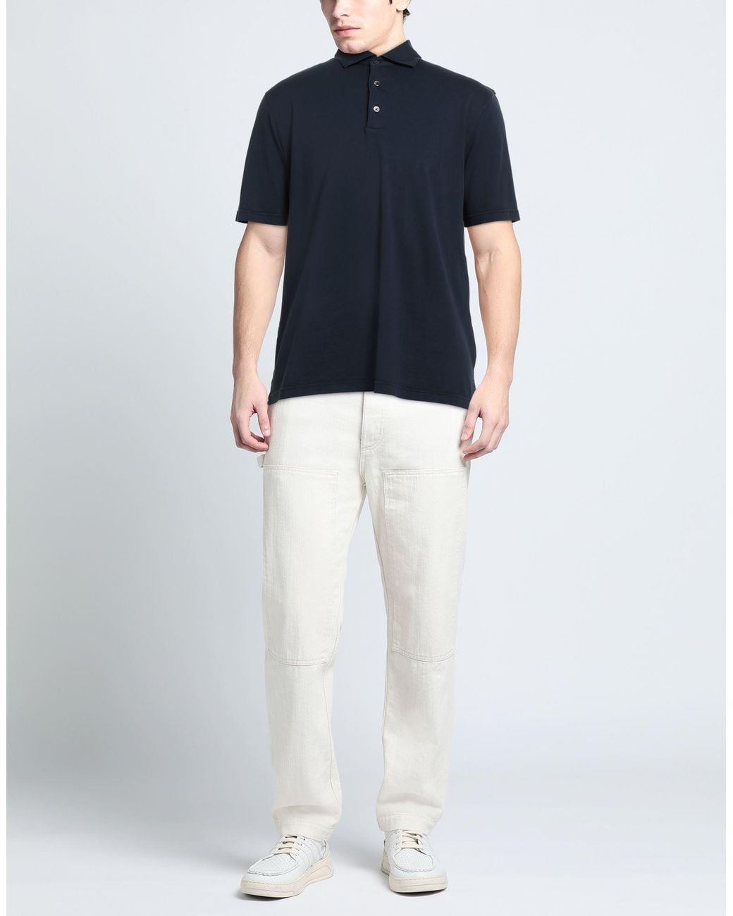 FILIPPO DE LAURENTIIS Blue Polo Shirt for men