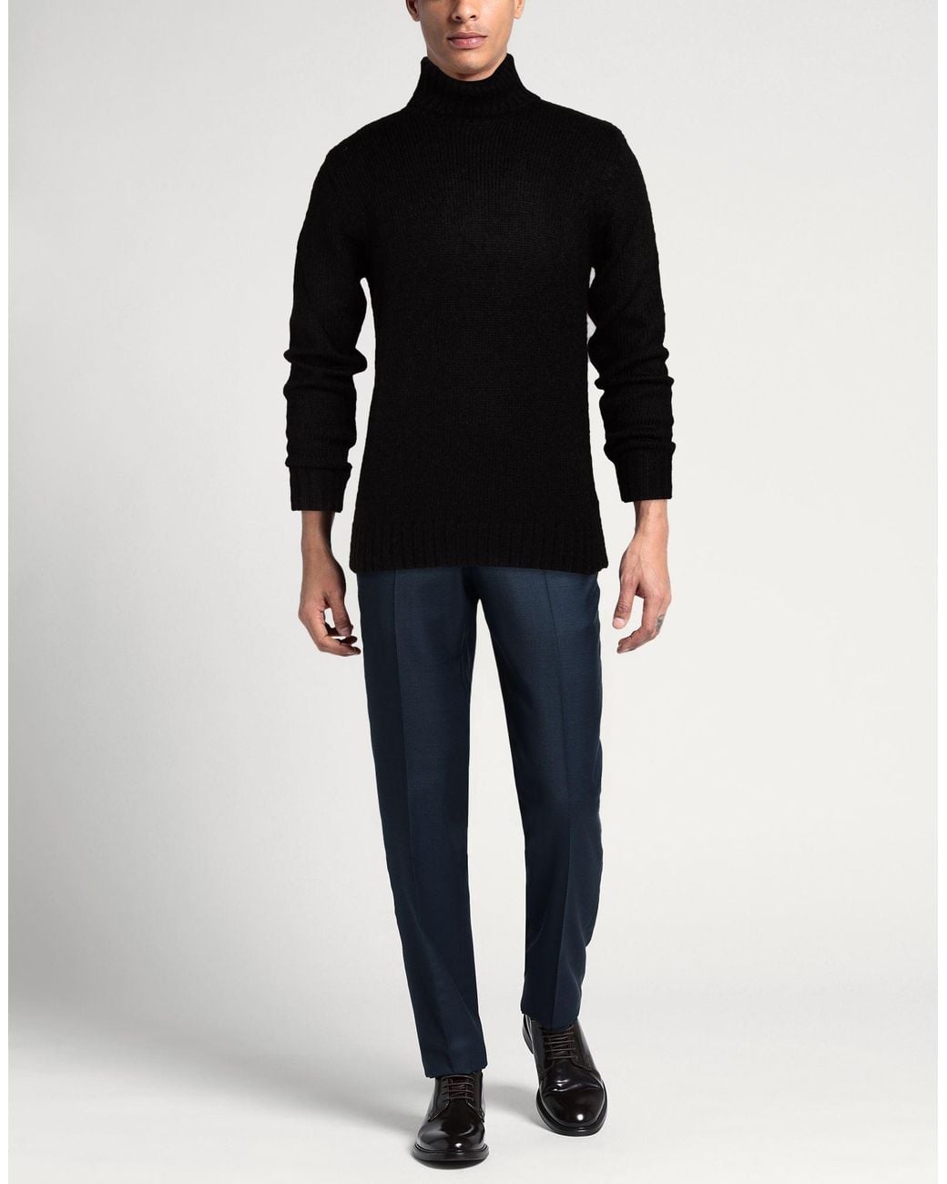 OVER/D Black Turtleneck Acrylic, Polyester, Nylon, Wool for men