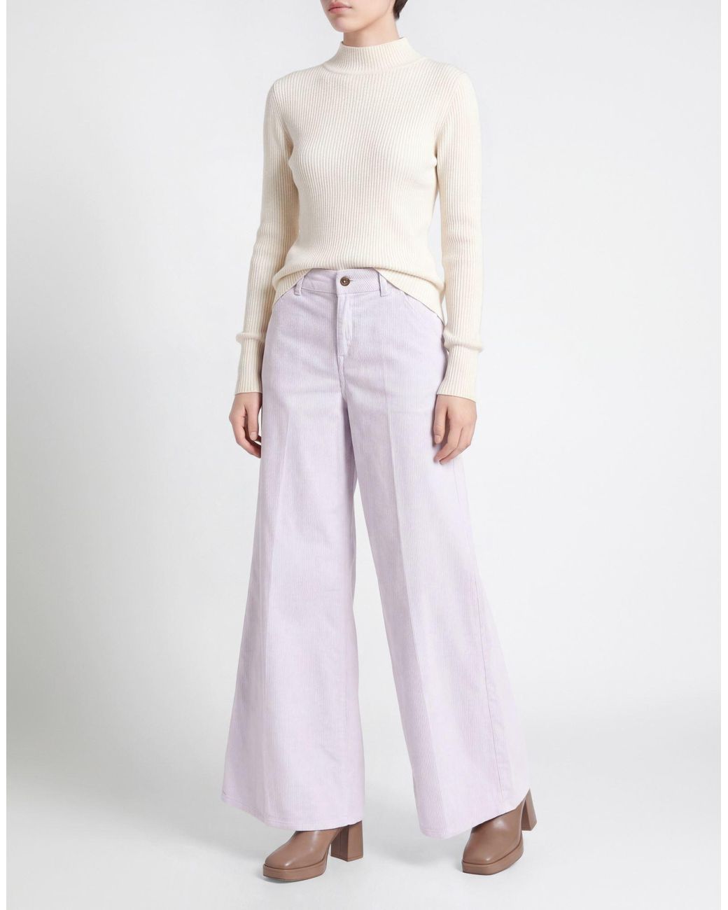 CIGALA'S Purple Pants Cotton, Elastane