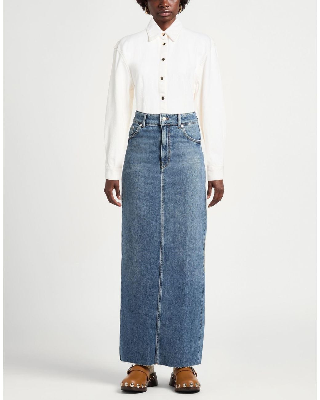 FRAME White Denim Shirt