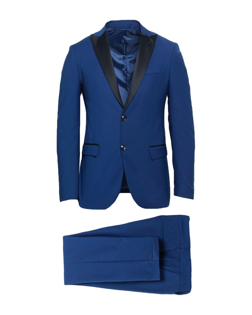 ANDREA DES HOMME Blue Suit Polyester, Viscose, Elastane for men