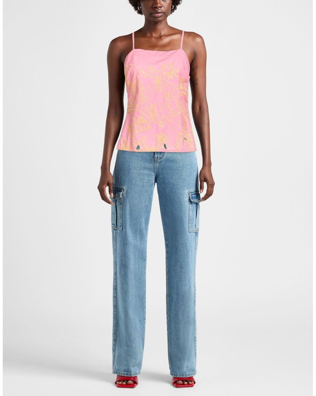 Beatrice B. Pink Top Cotton, Polyester