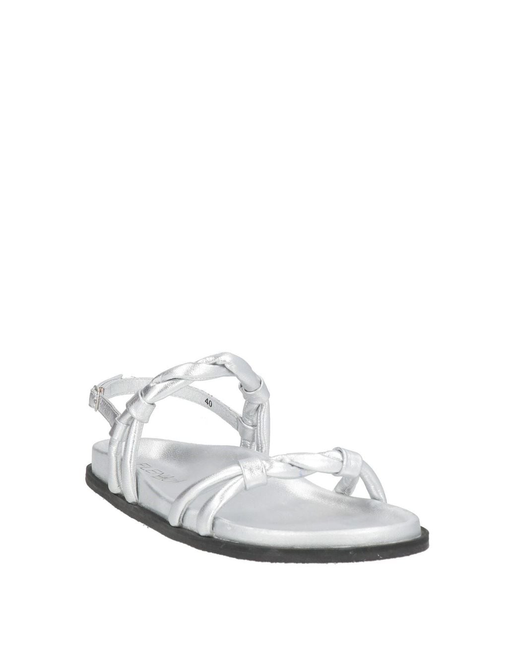 Elena Iachi White Sandals Leather