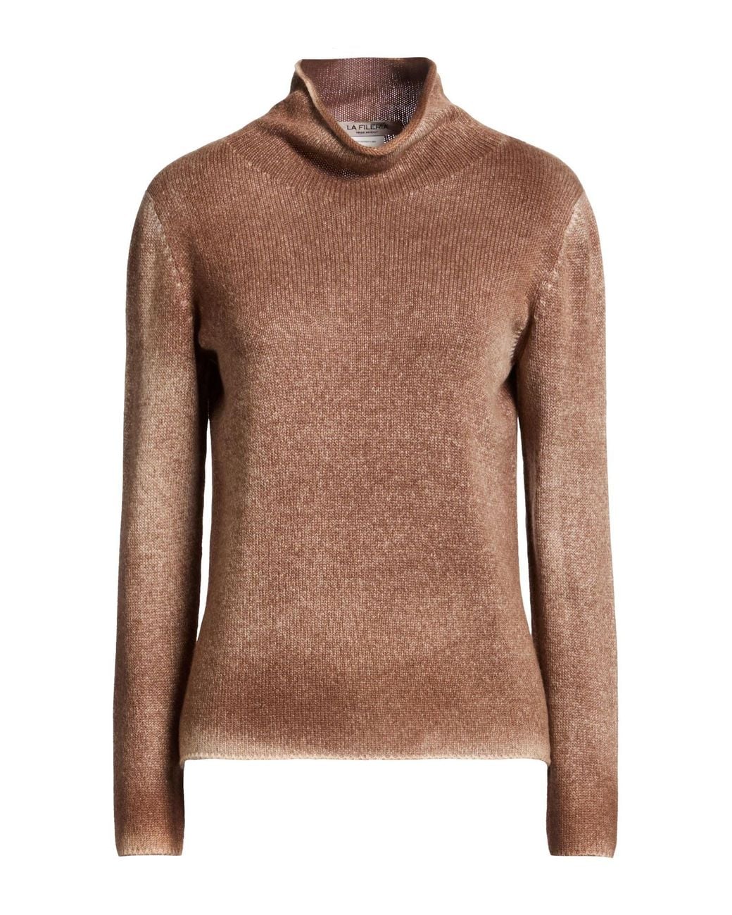 La Fileria Brown Turtleneck Cashmere