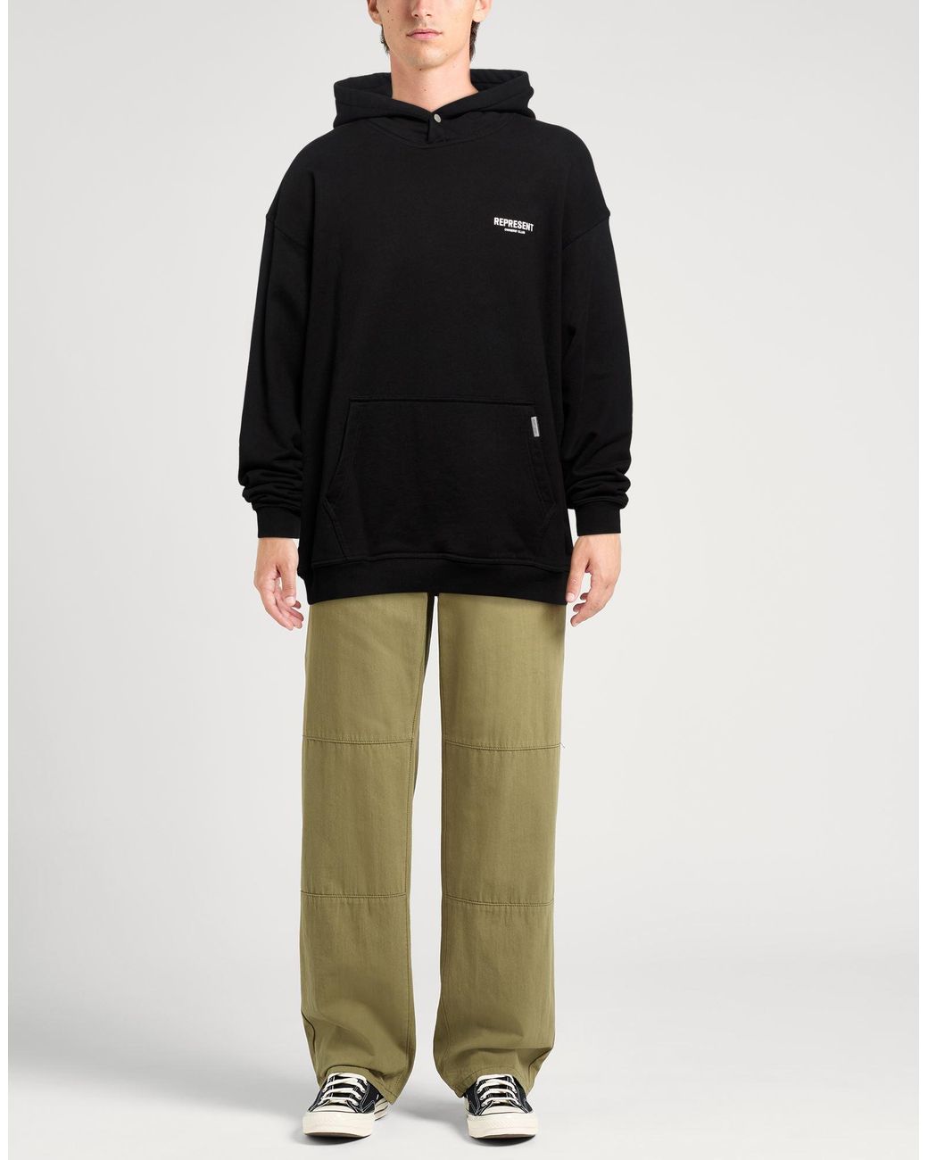 Represent Black Sweatshirt Cotton for men