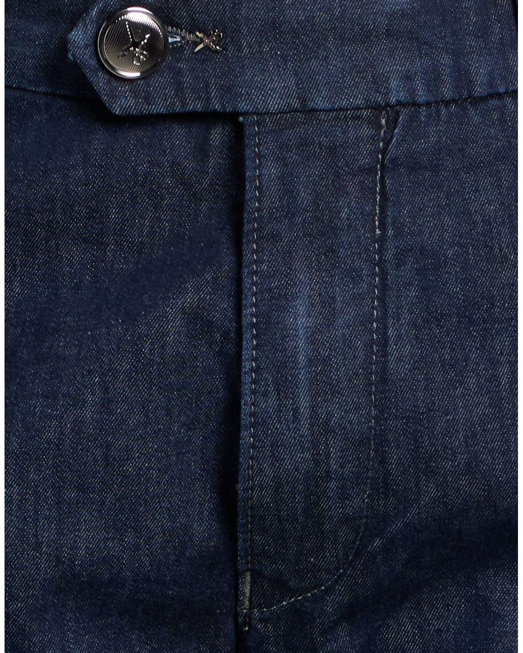 Tramarossa Blue Pants Cotton, Lycra, Elastane for men
