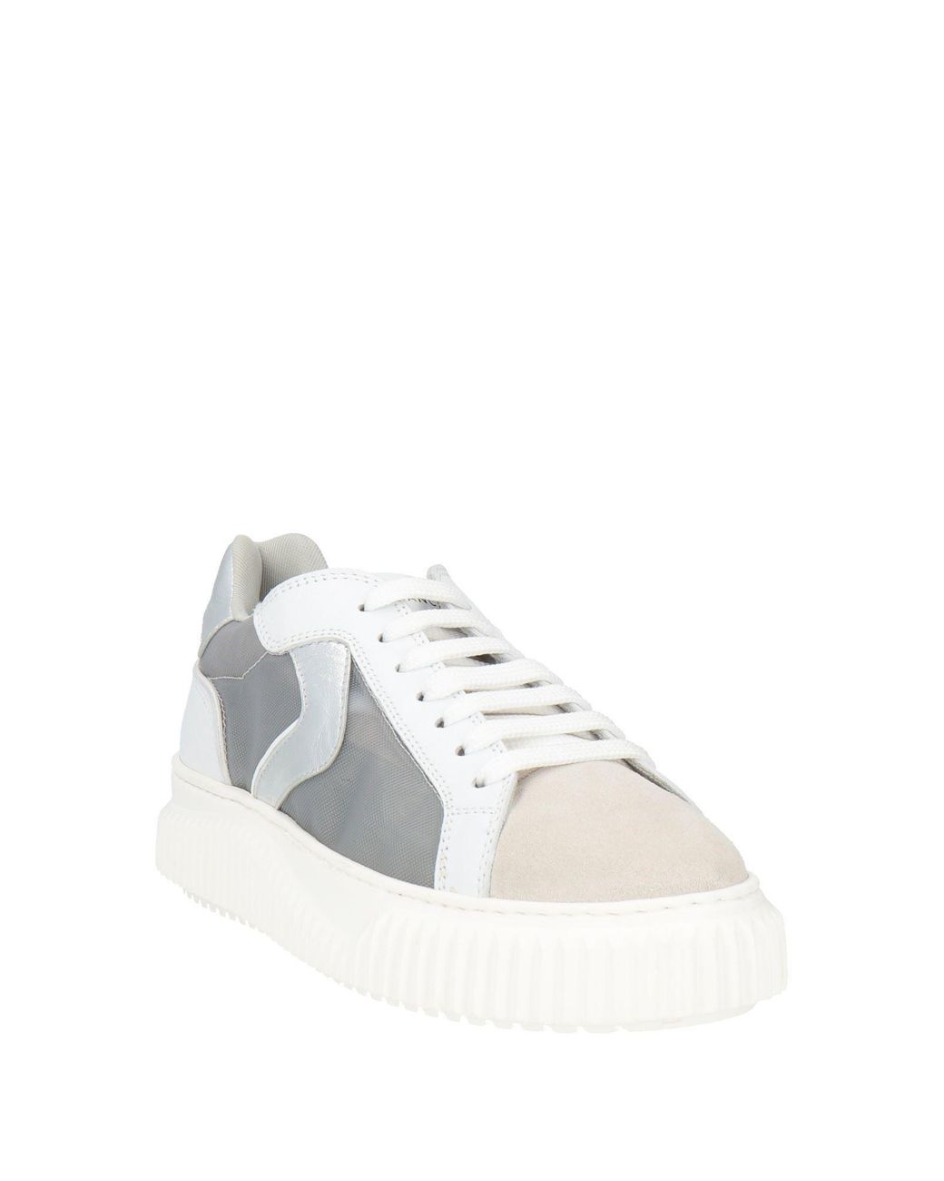 Voile Blanche White Sneakers Leather, Textile Fibers