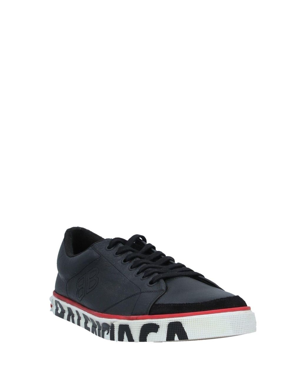 Balenciaga Match Leather Sneakers in Black for Men | Lyst