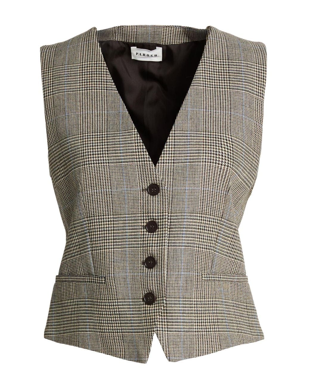 P.A.R.O.S.H. Green P.A.R.O..H. Tailored Vest Viscose, Wool