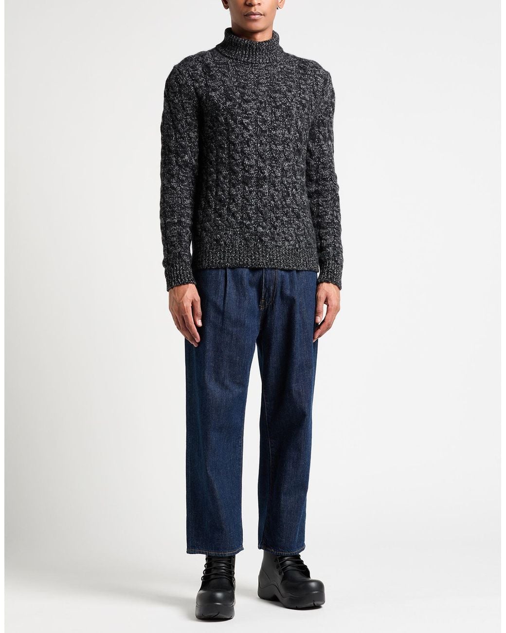 Fedeli Black Turtleneck for men