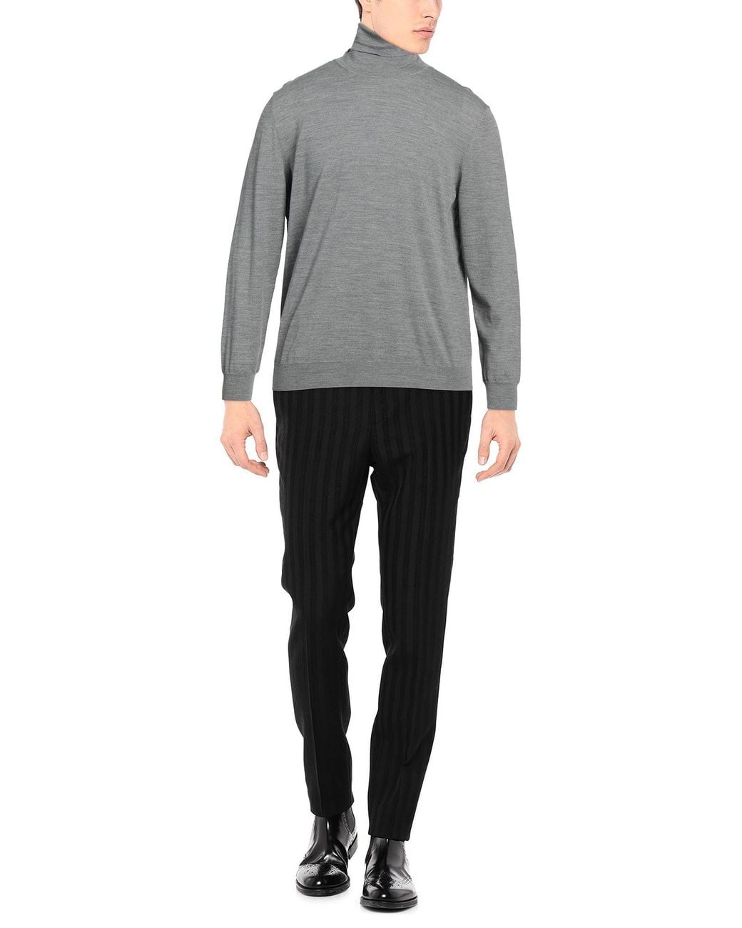 Drumohr Gray Turtleneck for men