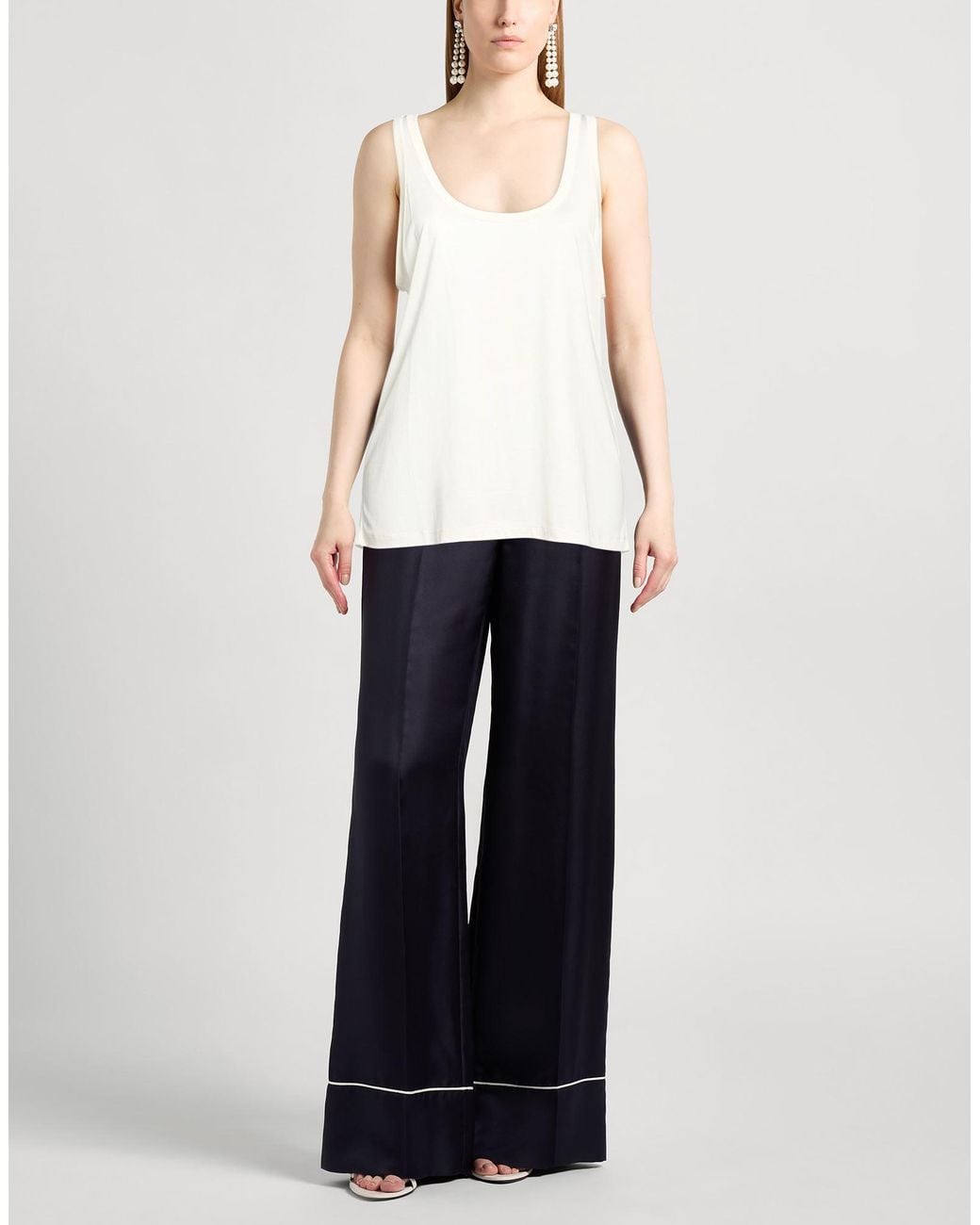 Tom Ford White Tank Top Silk