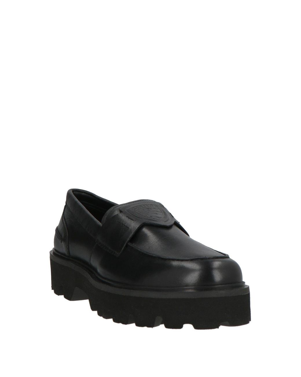 Blauer Black Mokassin