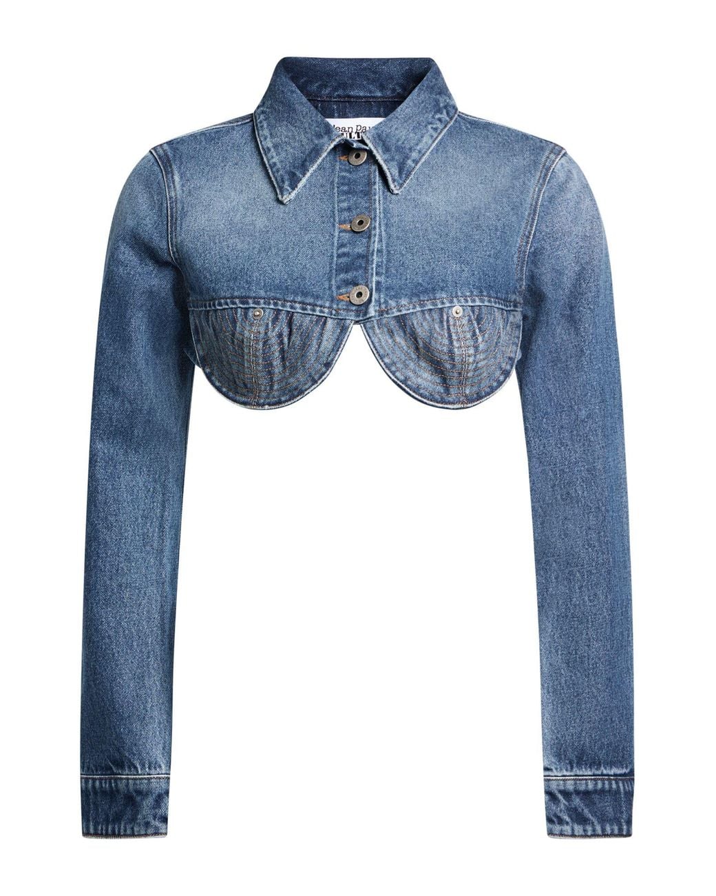 Jean Paul Gaultier Blue Denim Outerwear Cotton
