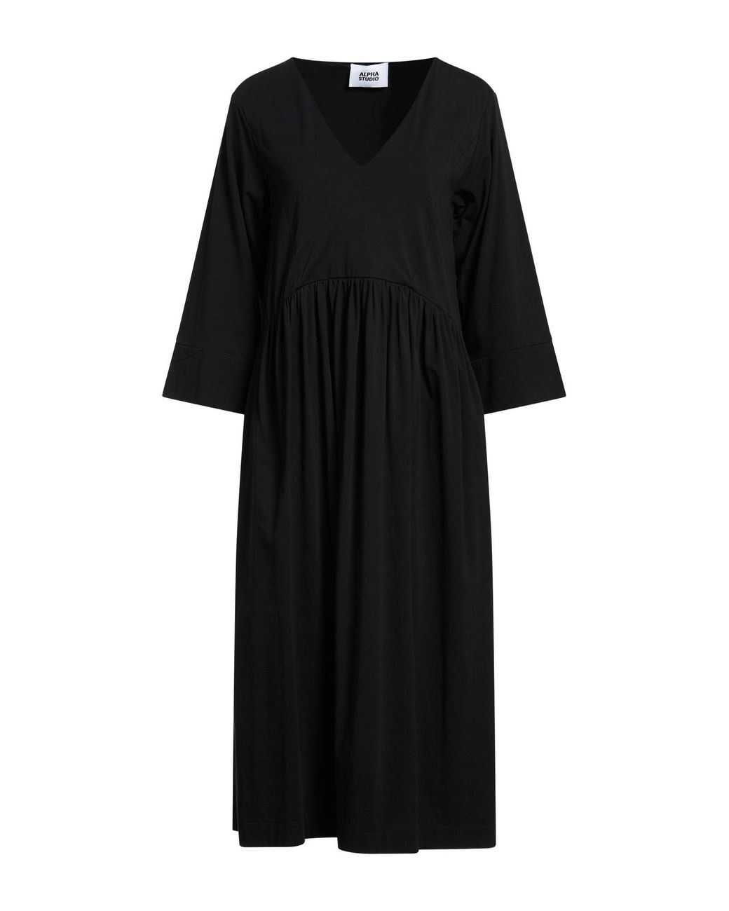 Alpha Studio Black Midi Dress