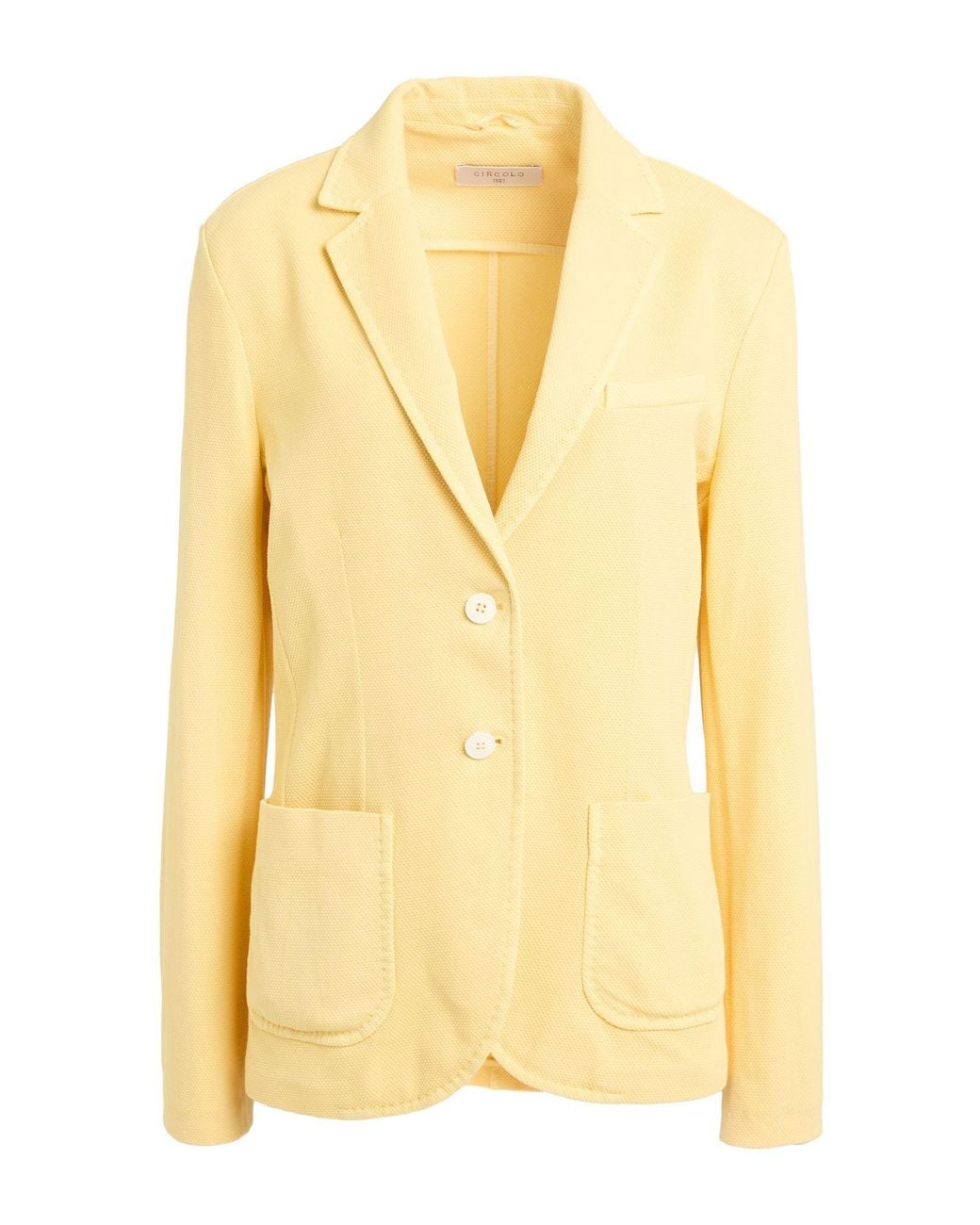 Circolo 1901 Yellow Blazer Cotton, Elastane